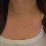 Camellia Heart Necklace